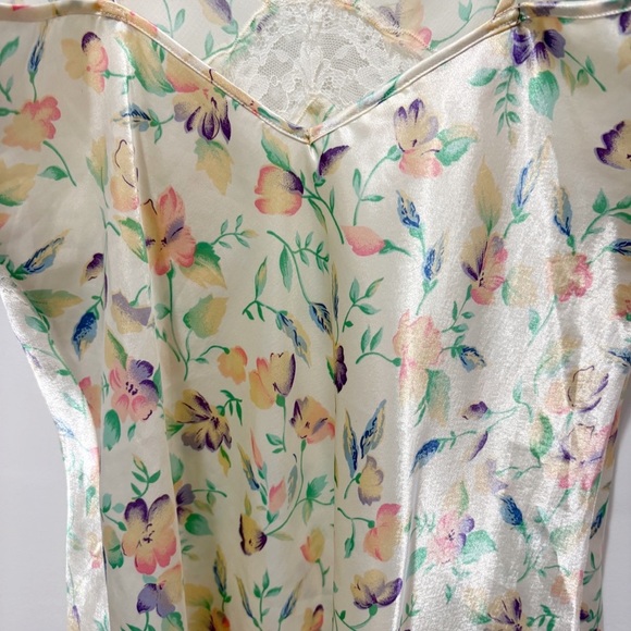 Vintage Victoria’s Secret Gold Label Floral Slip Nightgown Nightie Size Medium - Picture 10 of 16